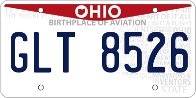 OH license plate GLT8526