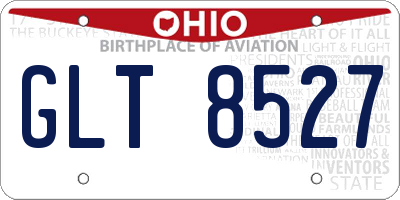 OH license plate GLT8527