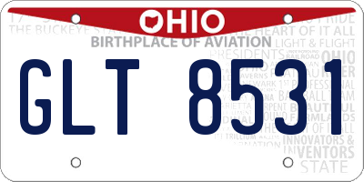 OH license plate GLT8531