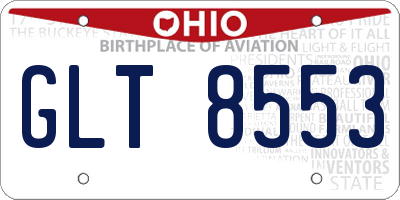 OH license plate GLT8553