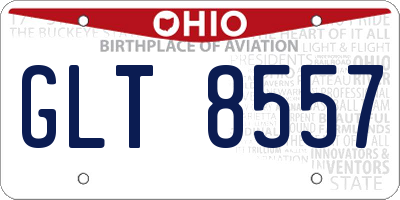 OH license plate GLT8557