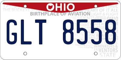 OH license plate GLT8558