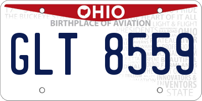 OH license plate GLT8559