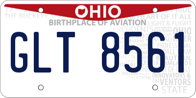 OH license plate GLT8561