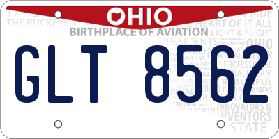 OH license plate GLT8562