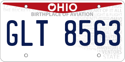 OH license plate GLT8563