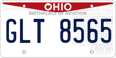 OH license plate GLT8565