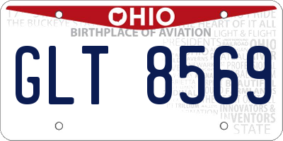 OH license plate GLT8569
