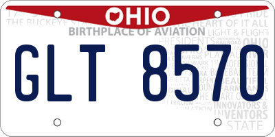 OH license plate GLT8570