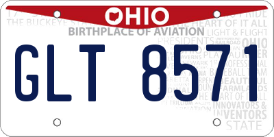 OH license plate GLT8571