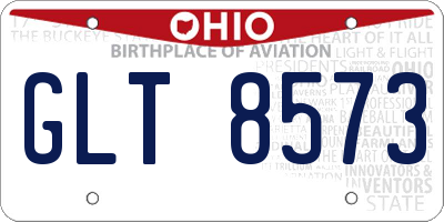 OH license plate GLT8573