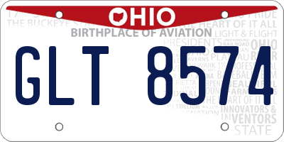 OH license plate GLT8574