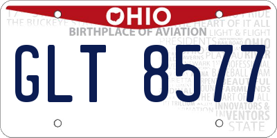 OH license plate GLT8577