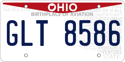 OH license plate GLT8586