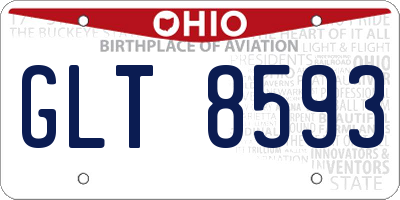 OH license plate GLT8593
