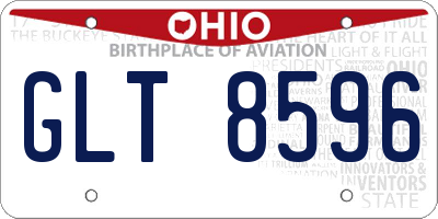 OH license plate GLT8596