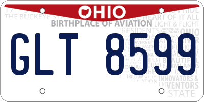 OH license plate GLT8599