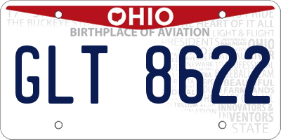OH license plate GLT8622