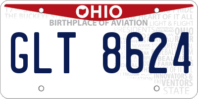 OH license plate GLT8624