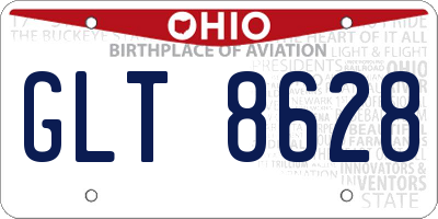 OH license plate GLT8628
