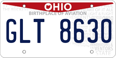 OH license plate GLT8630