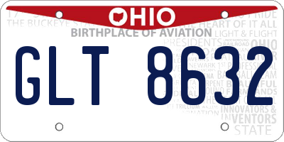 OH license plate GLT8632