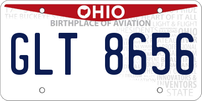 OH license plate GLT8656