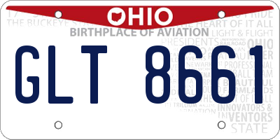 OH license plate GLT8661