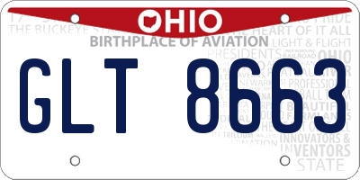 OH license plate GLT8663