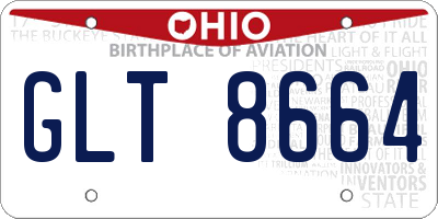 OH license plate GLT8664