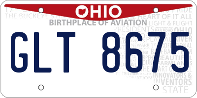 OH license plate GLT8675