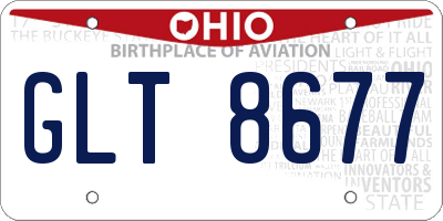 OH license plate GLT8677