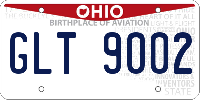 OH license plate GLT9002