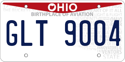 OH license plate GLT9004