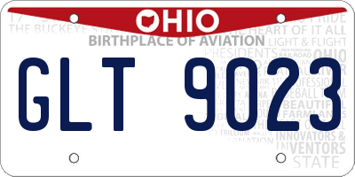 OH license plate GLT9023