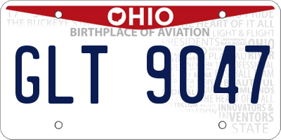 OH license plate GLT9047