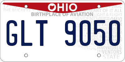 OH license plate GLT9050