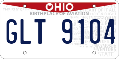 OH license plate GLT9104