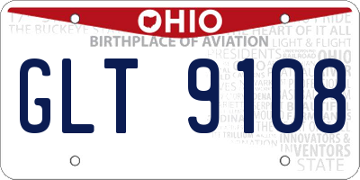 OH license plate GLT9108