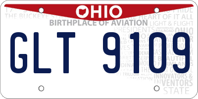 OH license plate GLT9109