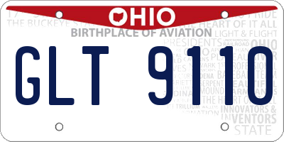 OH license plate GLT9110