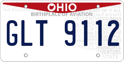 OH license plate GLT9112