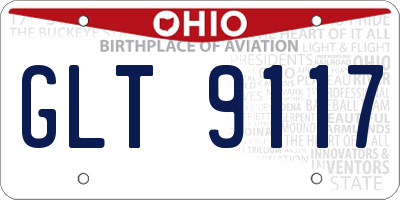 OH license plate GLT9117