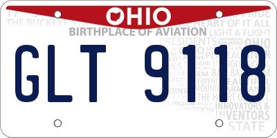 OH license plate GLT9118