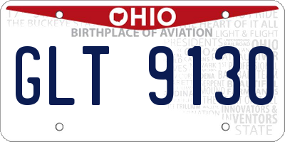 OH license plate GLT9130