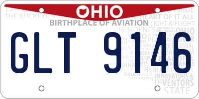 OH license plate GLT9146