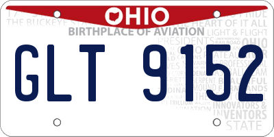 OH license plate GLT9152