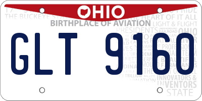 OH license plate GLT9160