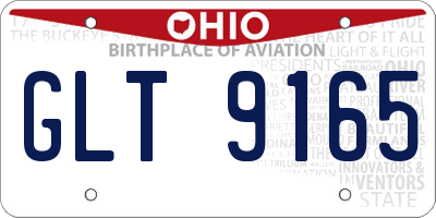OH license plate GLT9165