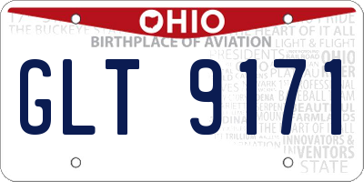 OH license plate GLT9171